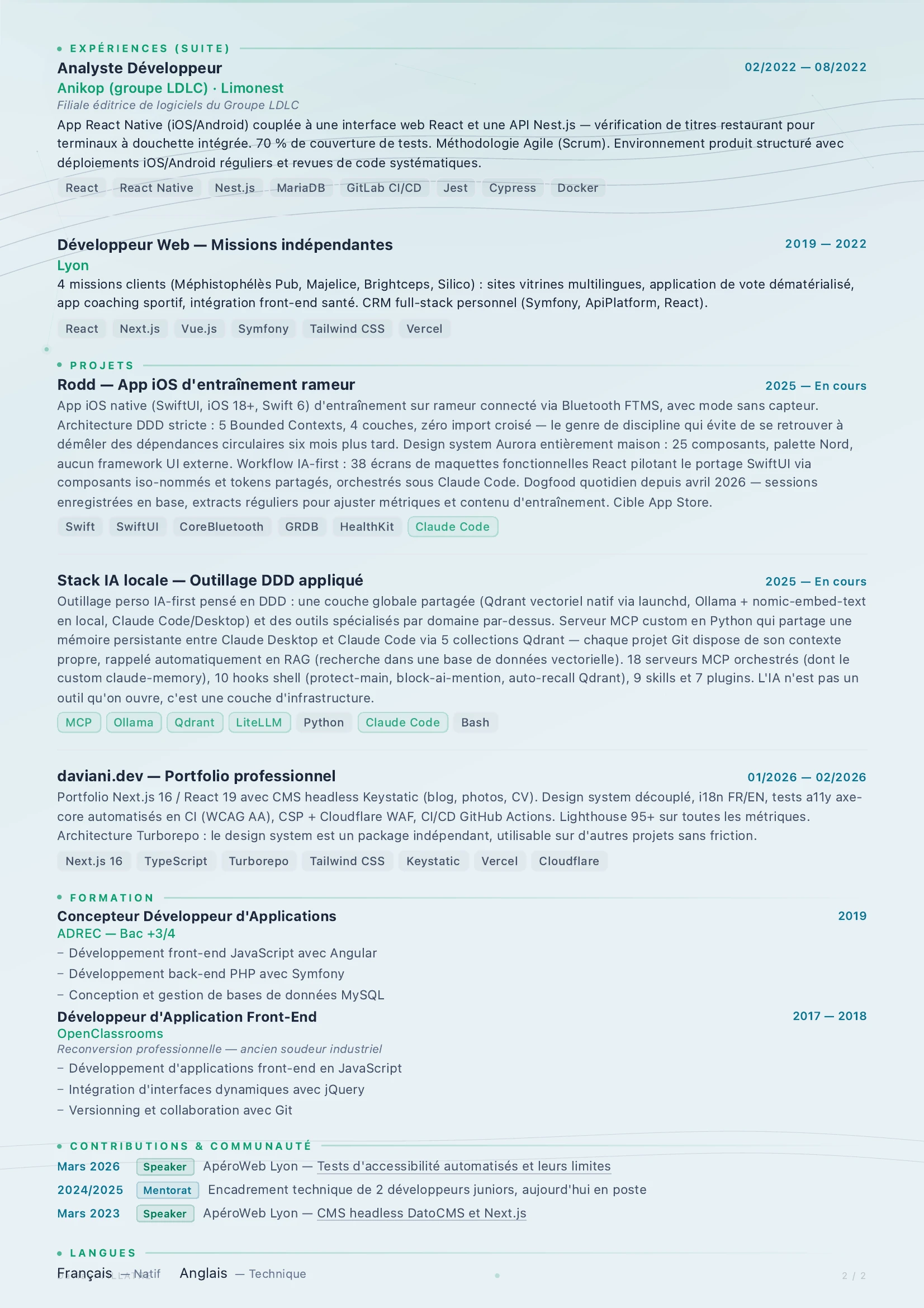 Curriculum Vitae — 2/2